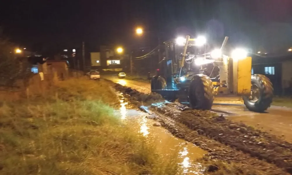 Temporal de lluvia en Trevelin