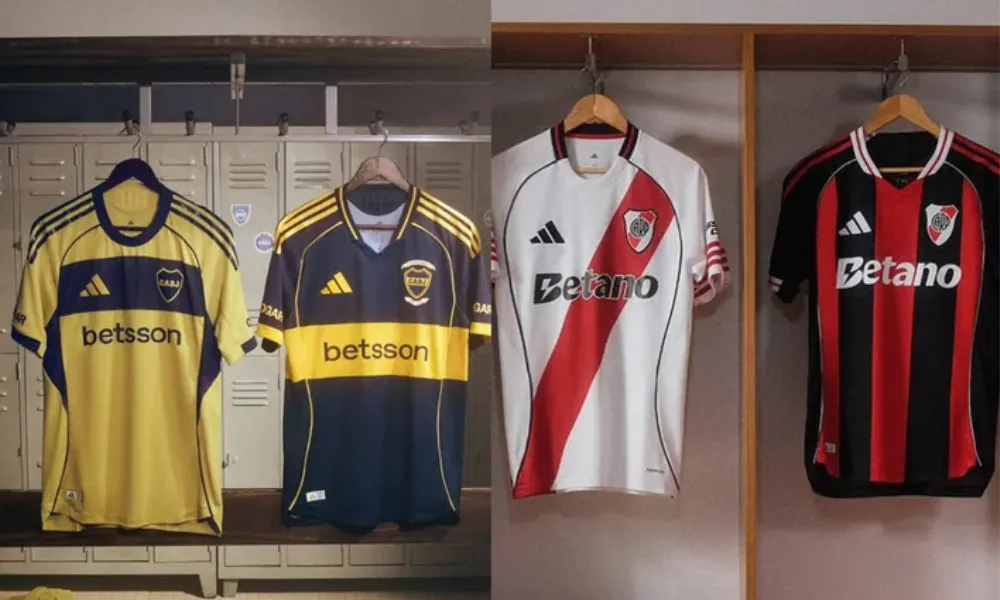 Camisetas de Boca y River