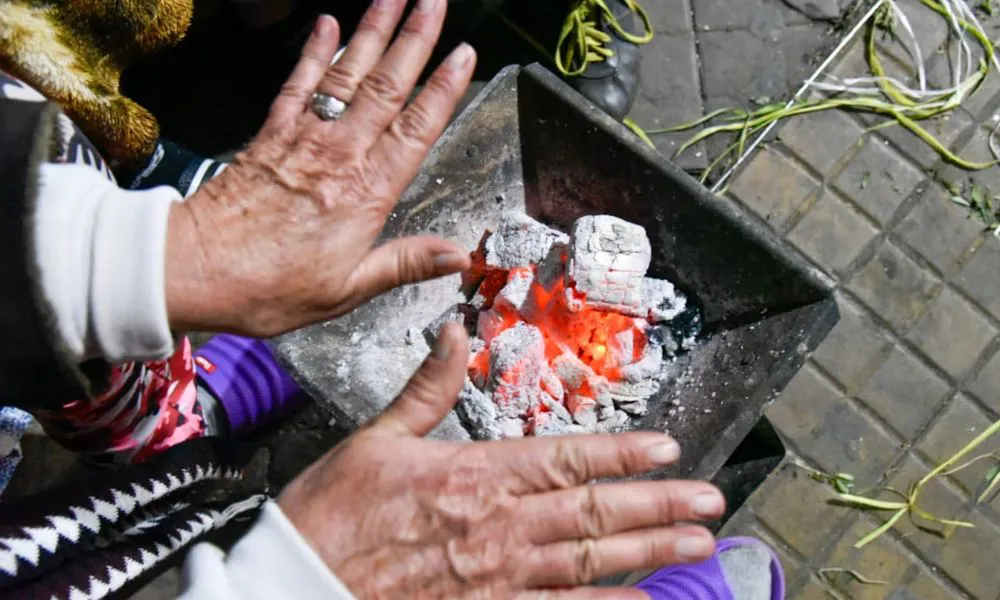 Calefaccion precaria brasero Foto: abc.com.py