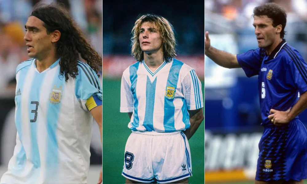 Jugadores de la selección Argentina
